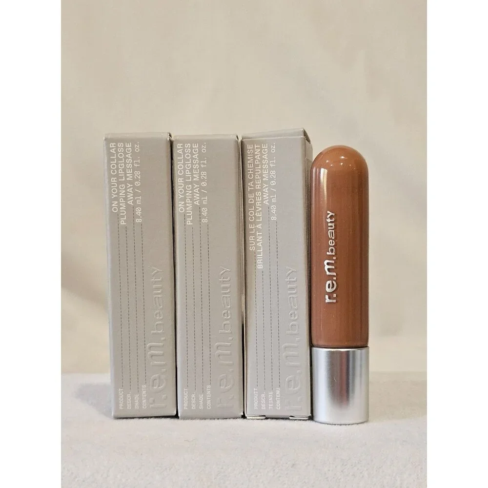 New r.e.m. beauty PLUMPLING Lip Gloss shade Away Message BUNDLE OF 3!!